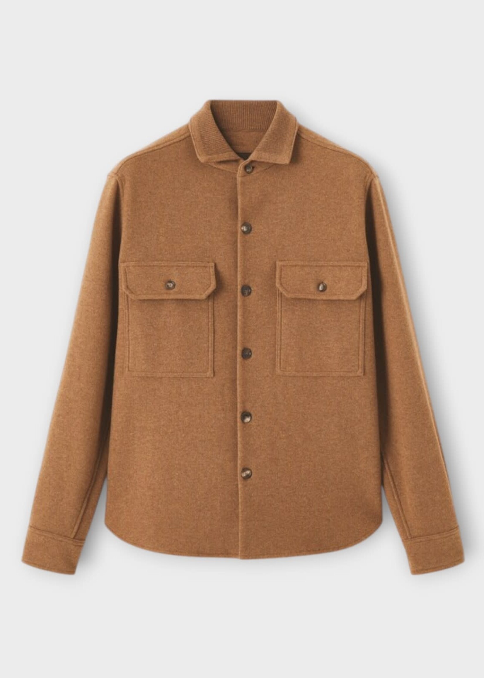 Loro Piana Loro Piana Jacket, Brown, Hazel Fleece Wool & Cashmere Overshirt In Terracotta Taupe