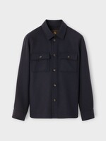 Loro Piana Loro Piana Jacket, Navy, Jim Cashmere Collared Overshirt In Blue Navy w/ Chest Pockets