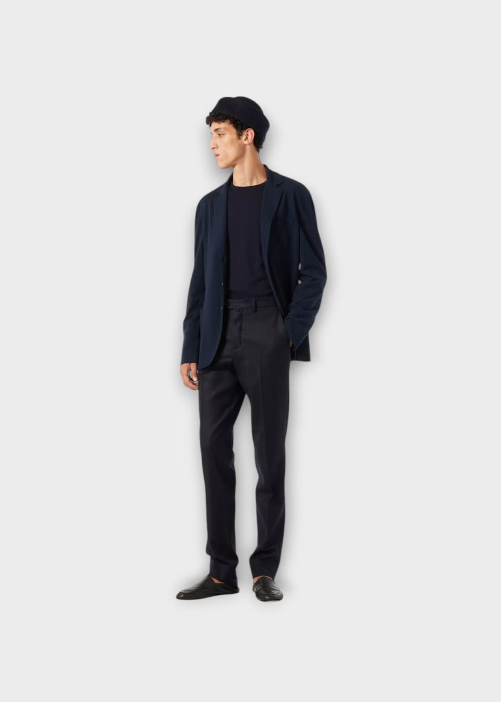 Loro Piana Loro Piana Jacket, Navy, Sweater Notch Pique Blazer In Blue Navy