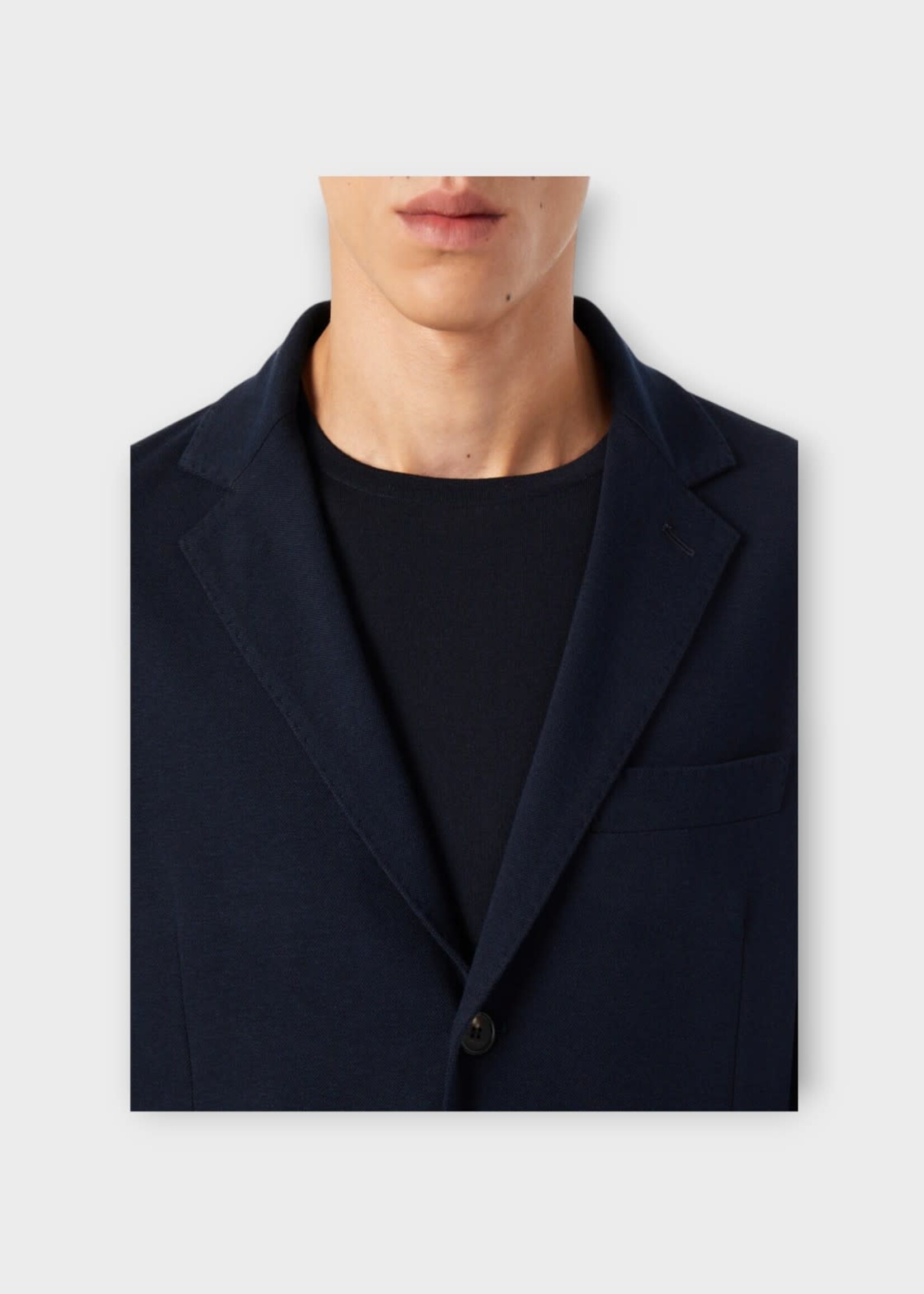 Loro Piana Loro Piana Jacket, Navy, Sweater Notch Pique Blazer In Blue Navy