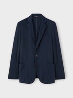 Loro Piana Loro Piana Jacket, Navy, Sweater Notch Pique Blazer In Blue Navy