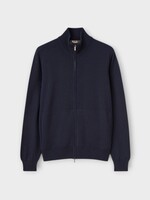 Loro Piana Loro Piana Knitwear, Navy, Classic Baby Cashmere Zipped Bomber In Blue Navy