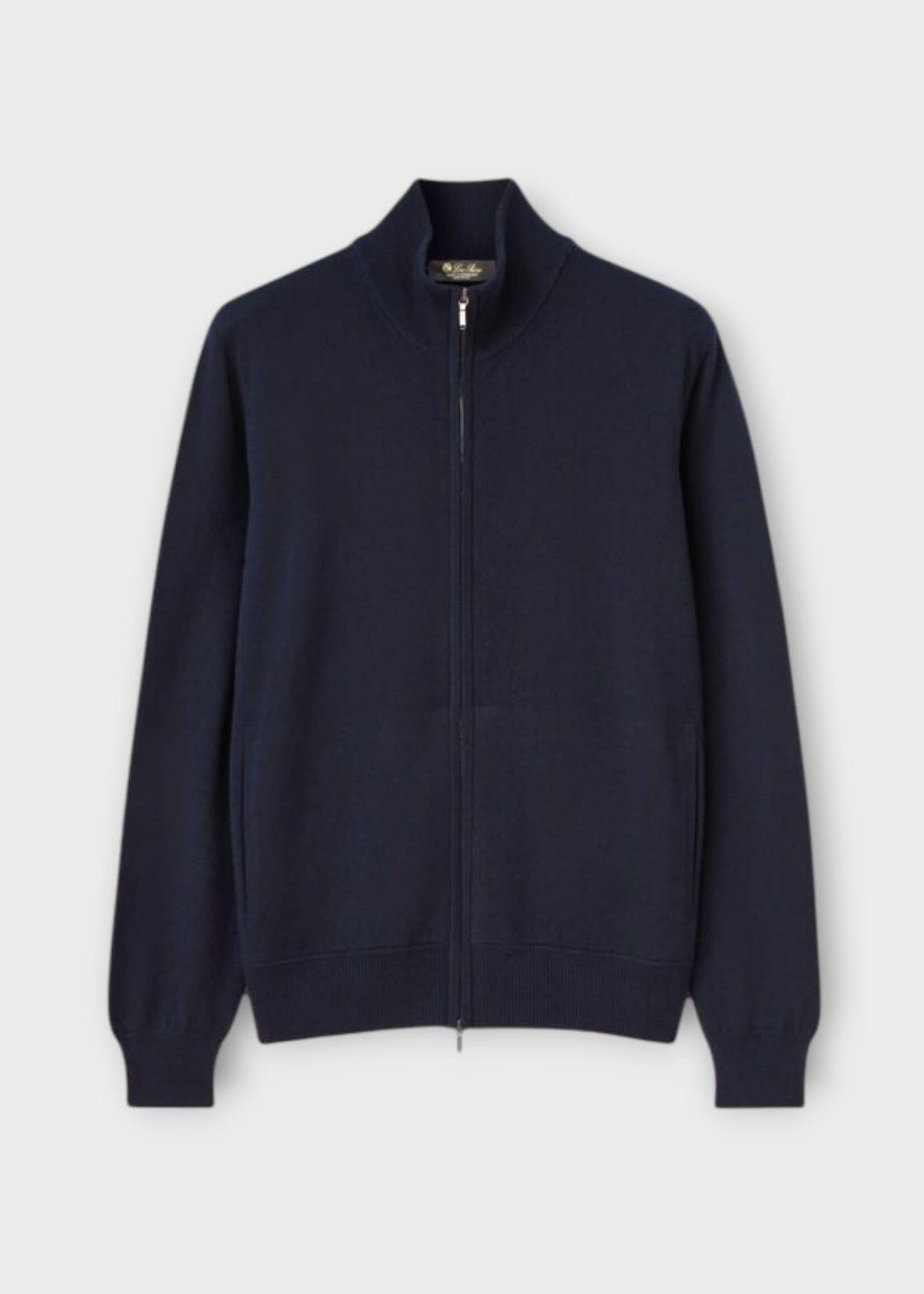 Loro Piana Loro Piana Knitwear, Navy, Classic Baby Cashmere Zipped Bomber In Blue Navy