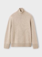 Loro Piana Loro Piana Knitwear, Beige, Baby Cashmere Classic Turtleneck Sweater In Rustic Brown Melange