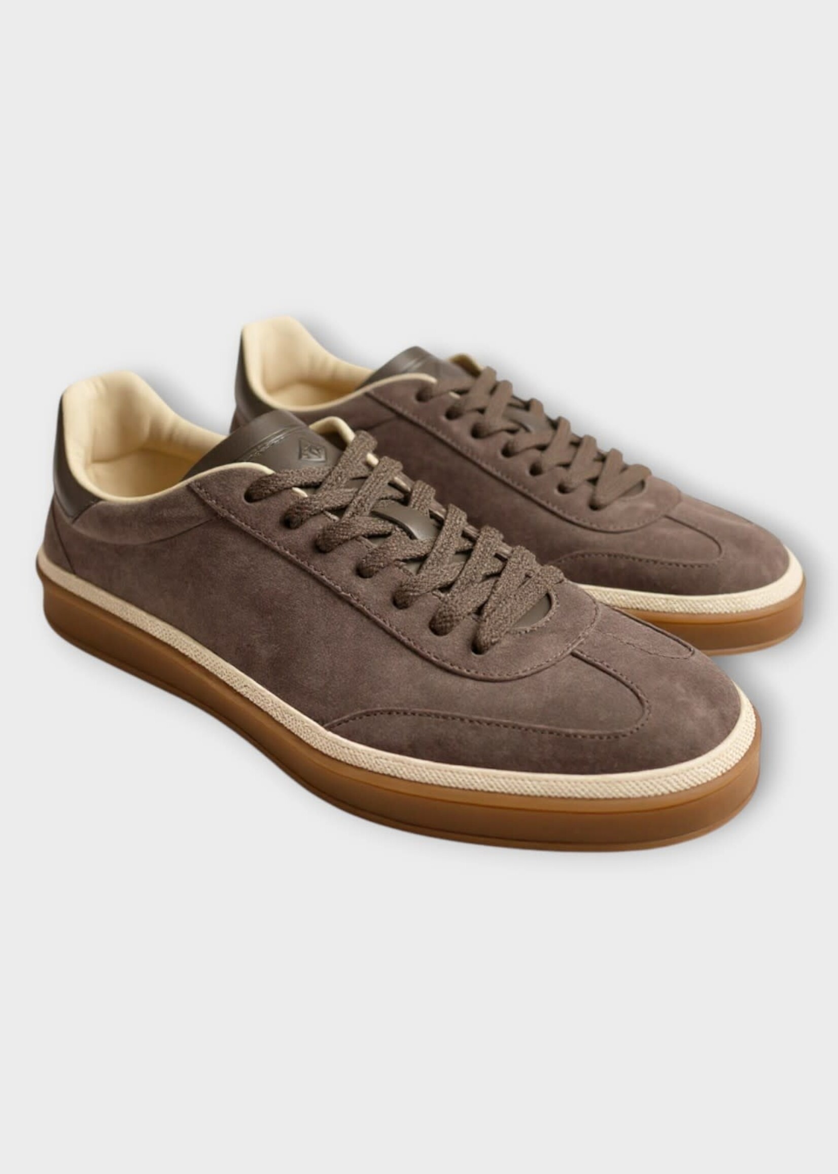 Loro Piana Loro Piana Sneakers, Grey, Tennis Walk Suede Leather In Warm Grey