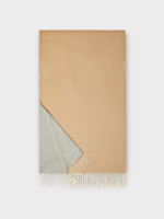 Loro Piana Loro Piana Scarf, Multi, Two Tone Baby Cashmere Fringed Scarf In Camel & Flannel Melange