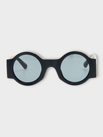 Dries Van Noten Dries Van Noten Sunglasses, Black, Acetate Round Frame In Black w/ Grey Lenses