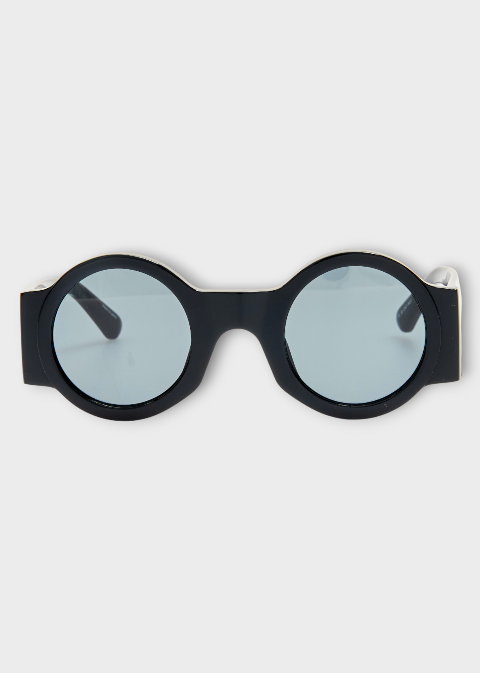Dries Van Noten Dries Van Noten Sunglasses, Black, Acetate Round Frame In Black w/ Grey Lenses