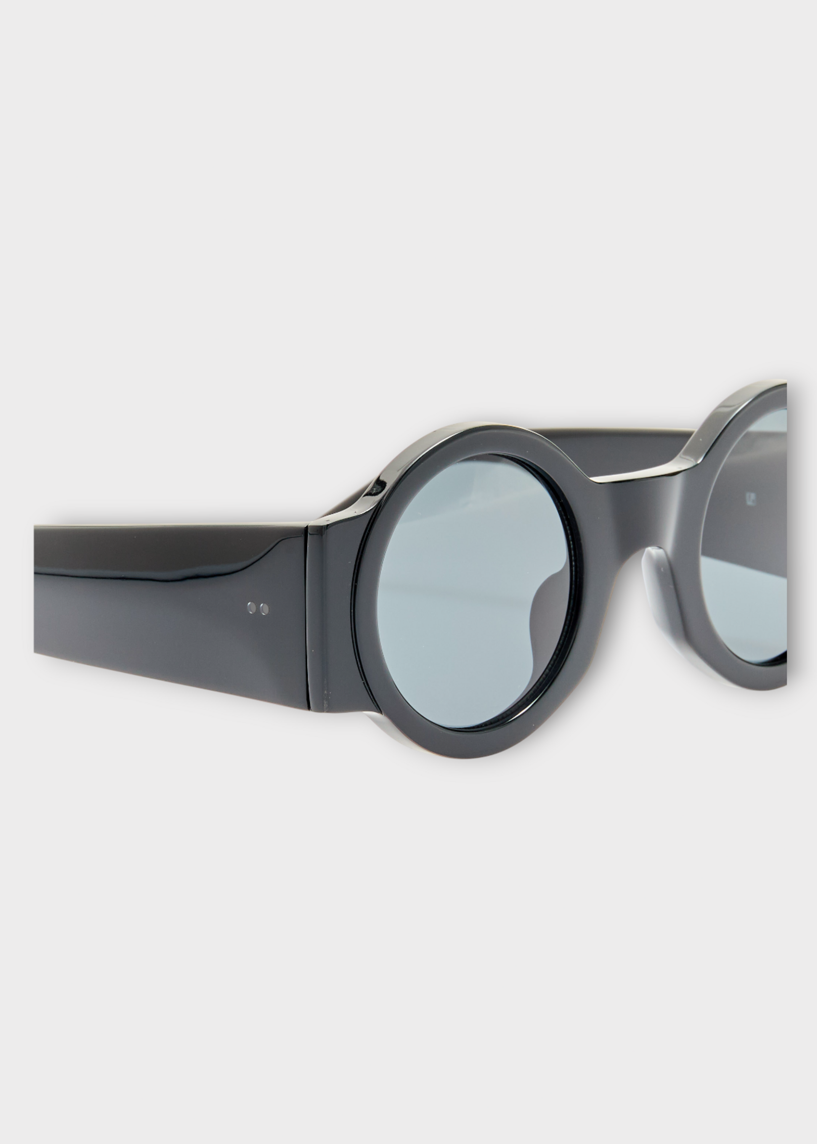 Dries Van Noten Dries Van Noten Sunglasses, Black, Acetate Round Frame In Black w/ Grey Lenses