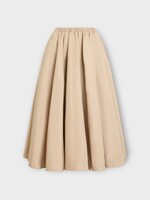 Patou Patou Skirt, Beige, Elasticated Waist Midi Skirt In Dune