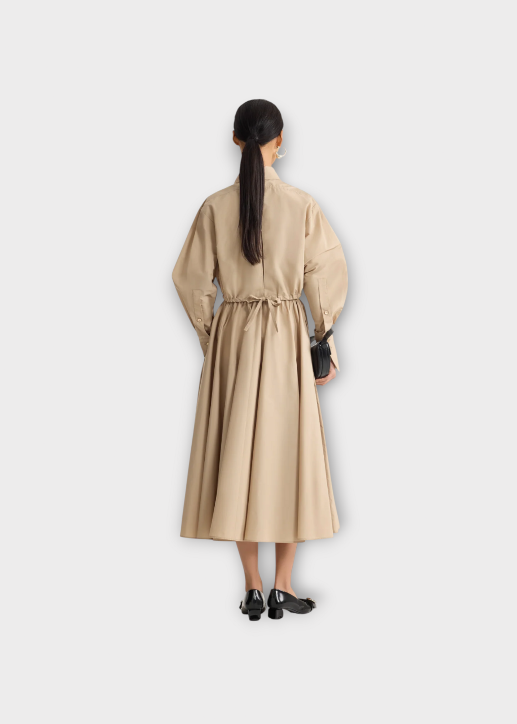 Patou Patou Skirt, Beige, Elasticated Waist Midi Skirt In Dune