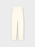 Givenchy Givenchy Trousers, White, Cotton & Wool Utility Pleated Pants In Ivory