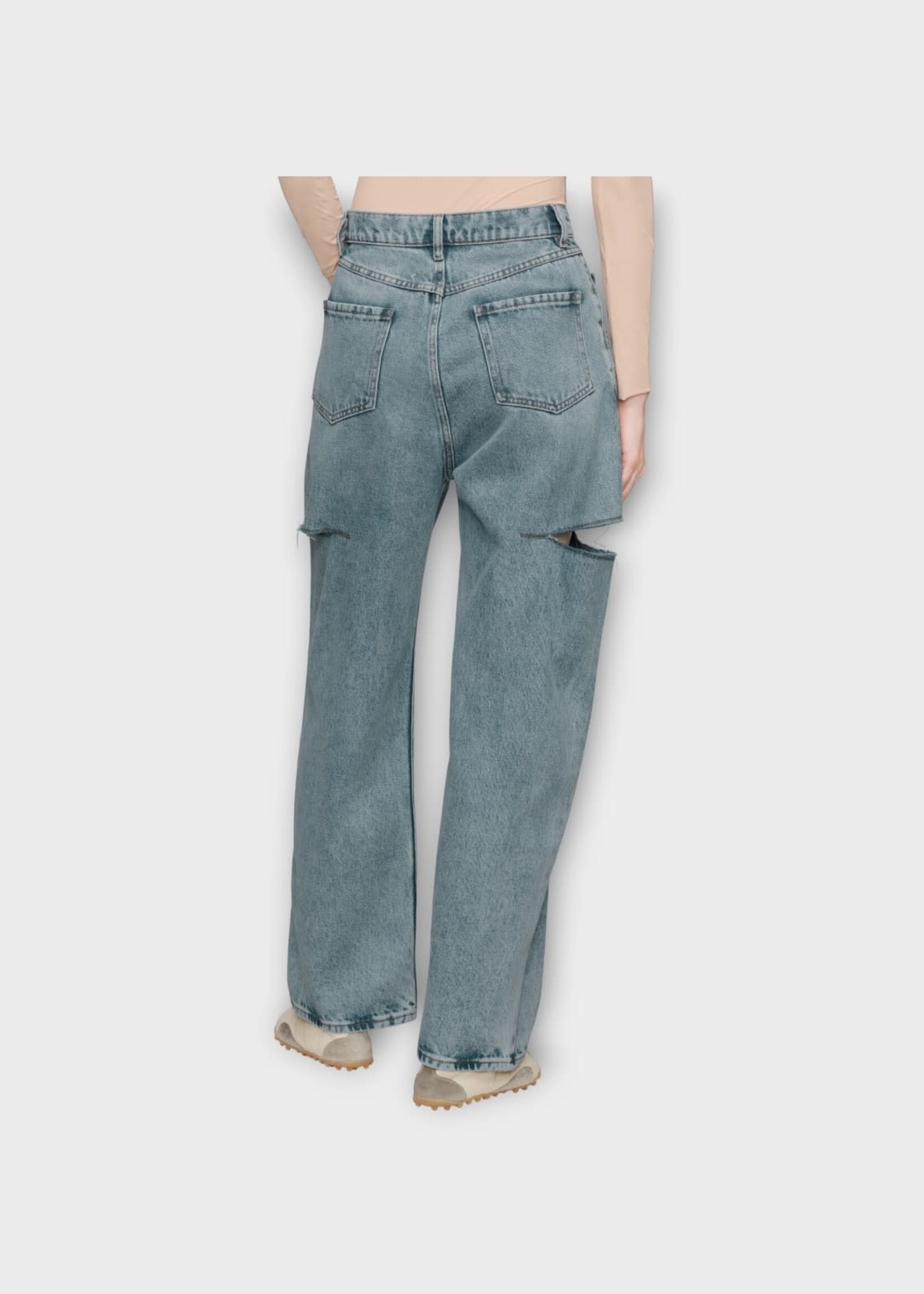 Maison Margiela Maison Margiela Jeans, Blue, Cotton 5 Pockets Cut Out Denim Pants