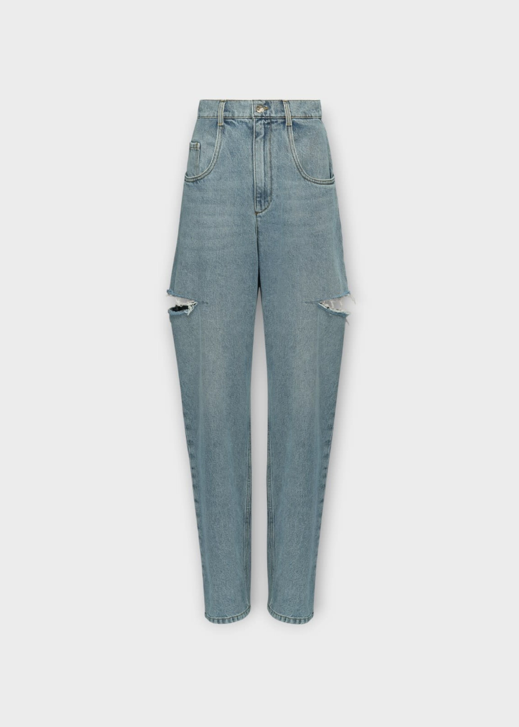 Maison Margiela Maison Margiela Jeans, Blue, Cotton 5 Pockets Cut Out Denim Pants