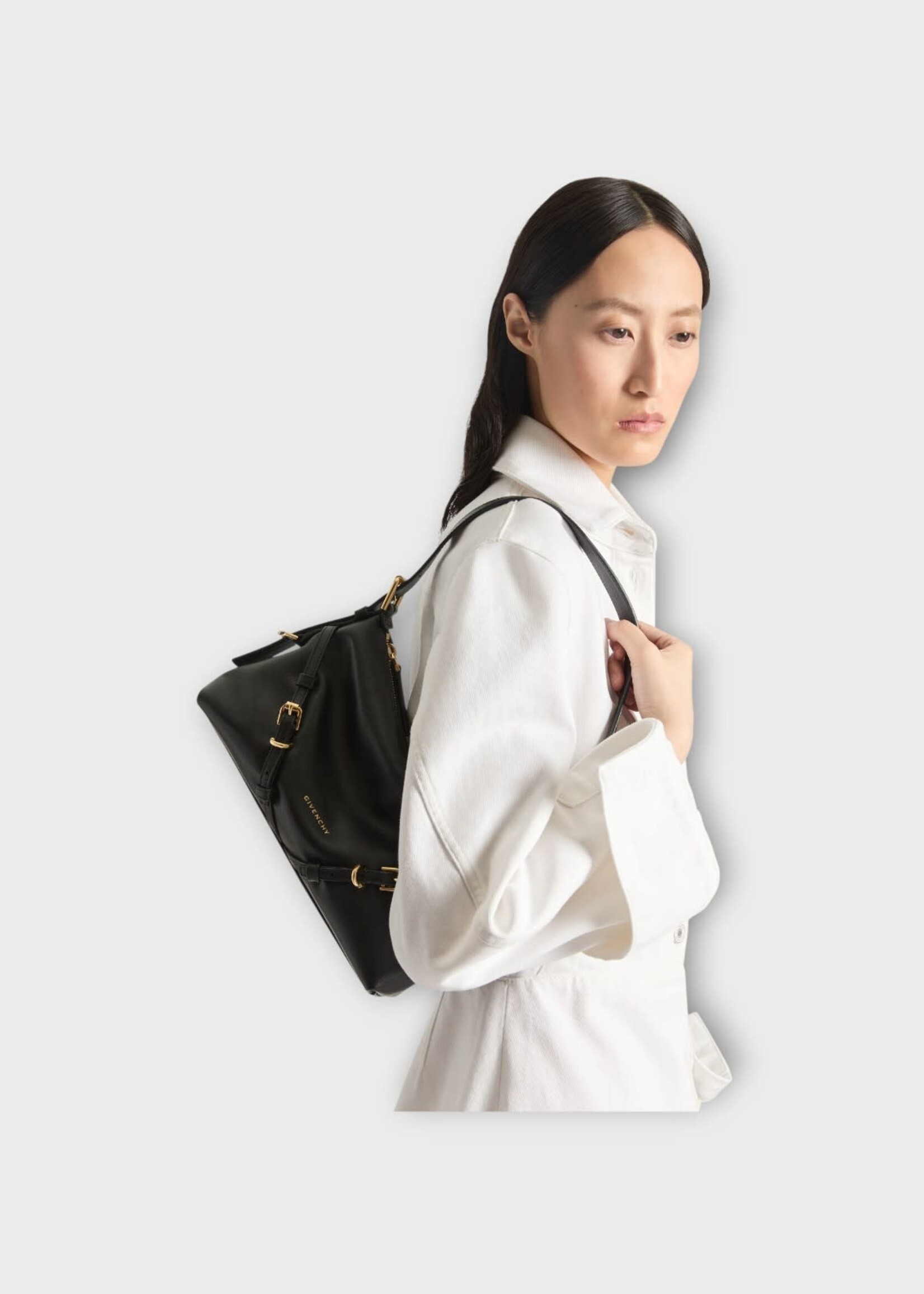 Givenchy Givenchy Bag, Black, Voyou Leather Mini Shoulder Bag In Black