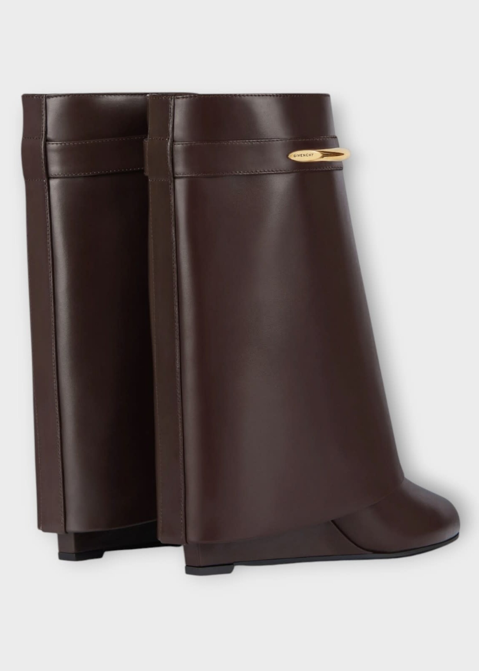 Givenchy Givenchy Boots, Brown, Leather Shark Pinch Ankle Boots 95Mm In Ebony Brown