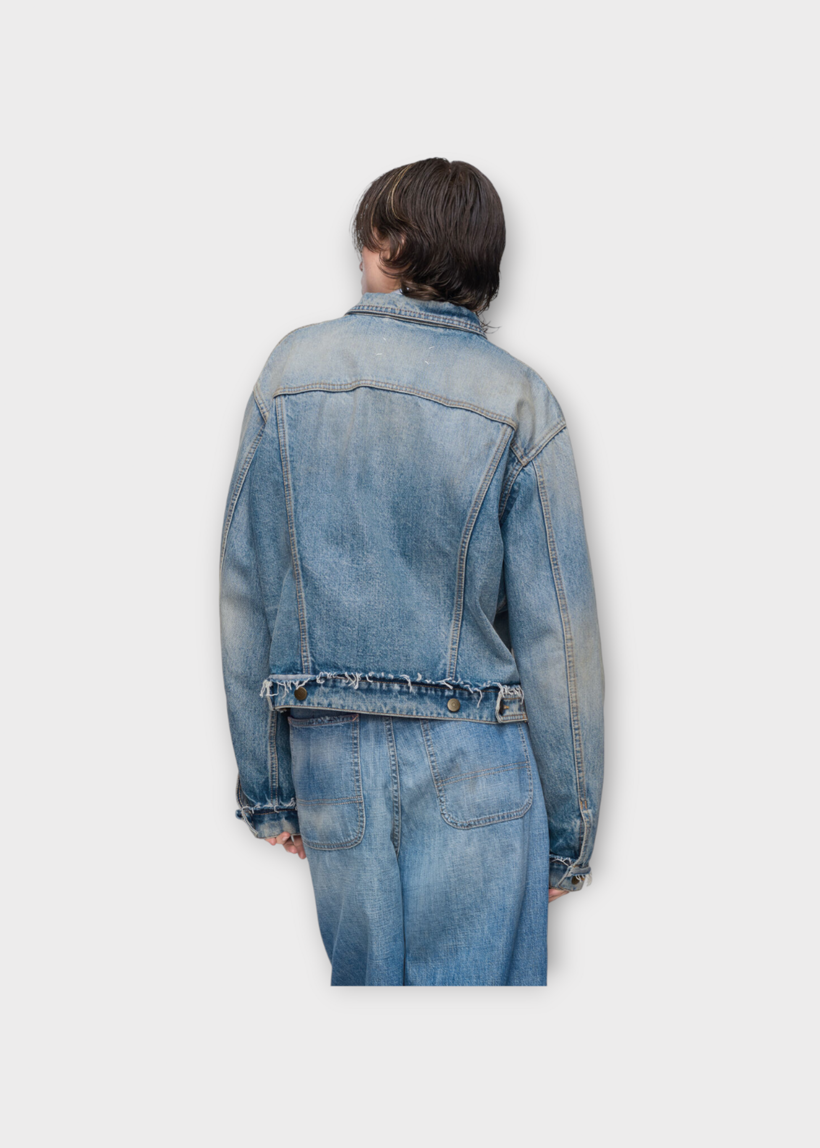 Maison Margiela Maison Margiela Jacket, Blue, Cotton Denim in Light Blue Indigo w/ Chest Pockets #23