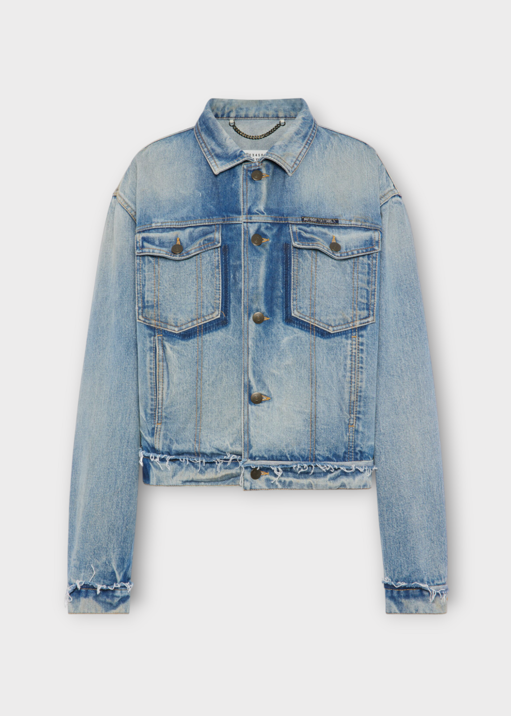 Maison Margiela Maison Margiela Jacket, Blue, Cotton Denim in Light Blue Indigo w/ Chest Pockets #23