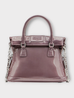 Maison Margiela Maison Margiela Bag, Pink, 5AC Glossy Patent Leather Classique Micro Cross- Body Bag In Dusty Pink