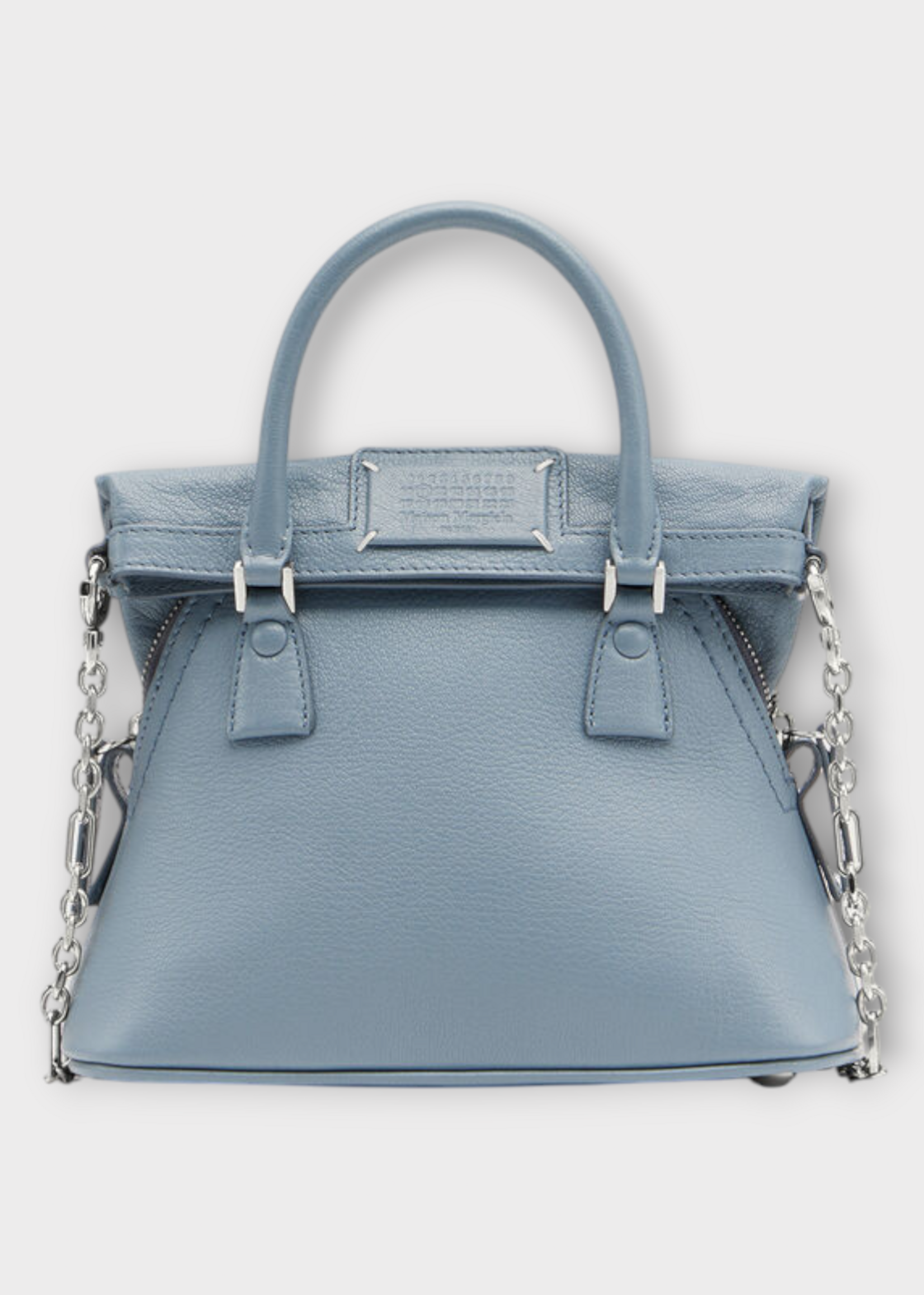 Maison Margiela Maison Margiela Bag, Grey, 5AC Leather Classique Micro Cross- Body Bag In Grey Blue