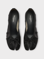 Maison Margiela Maison Margiela Flats, Black, Tabi Satin Ballerina In Black