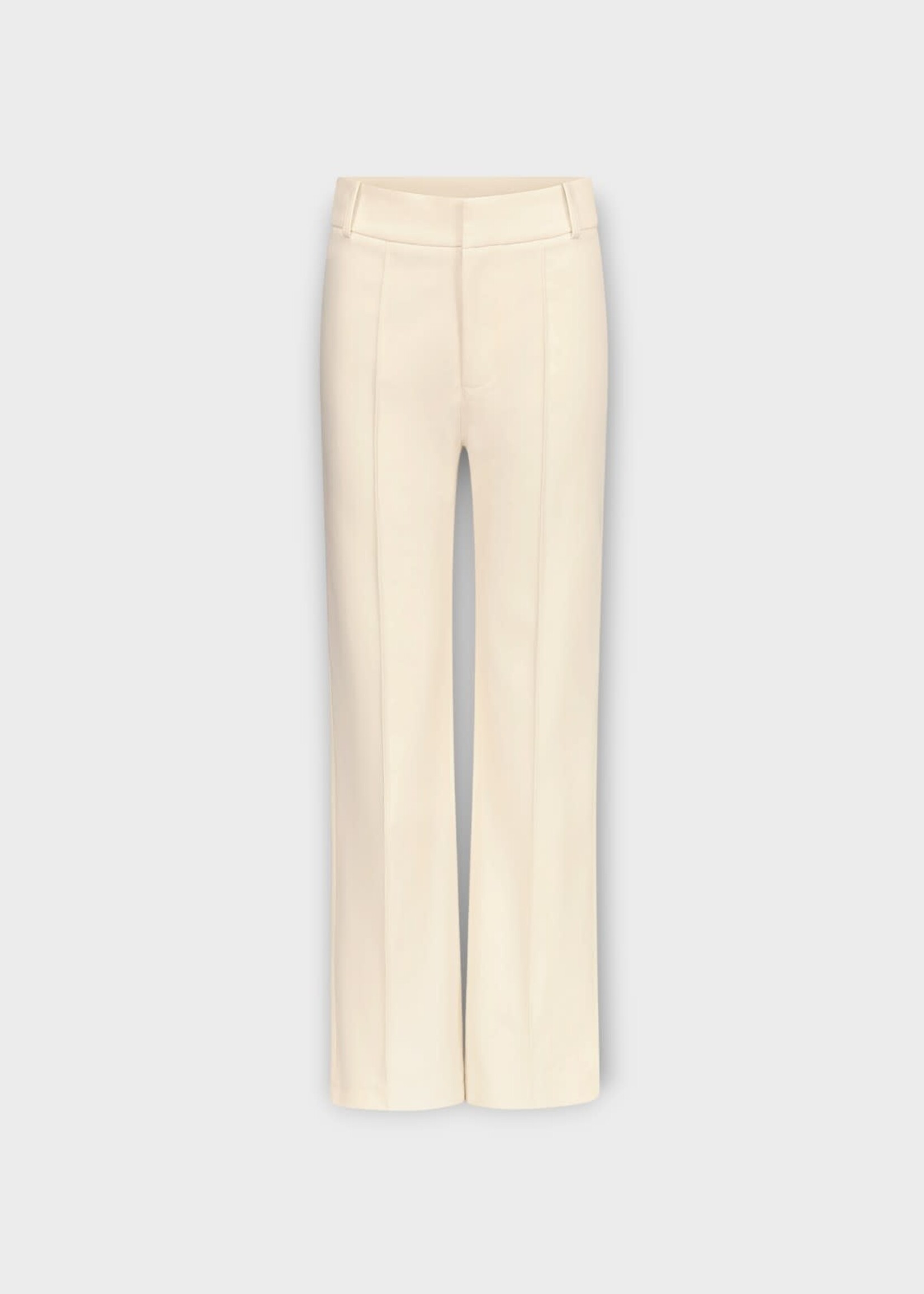 Destree Destree Jeans, Beige, Yoshitomo Cotton High Waisted Wide Leg Denim Pants in Ecru