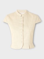 Destree Destree Jacket, Beige, Amoako Summer Miele Short Sleeve Jacket in Warm Grey