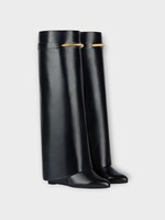 Givenchy Givenchy Heels, Black, Leather Shark Pinch High Boots 95Mm in Black