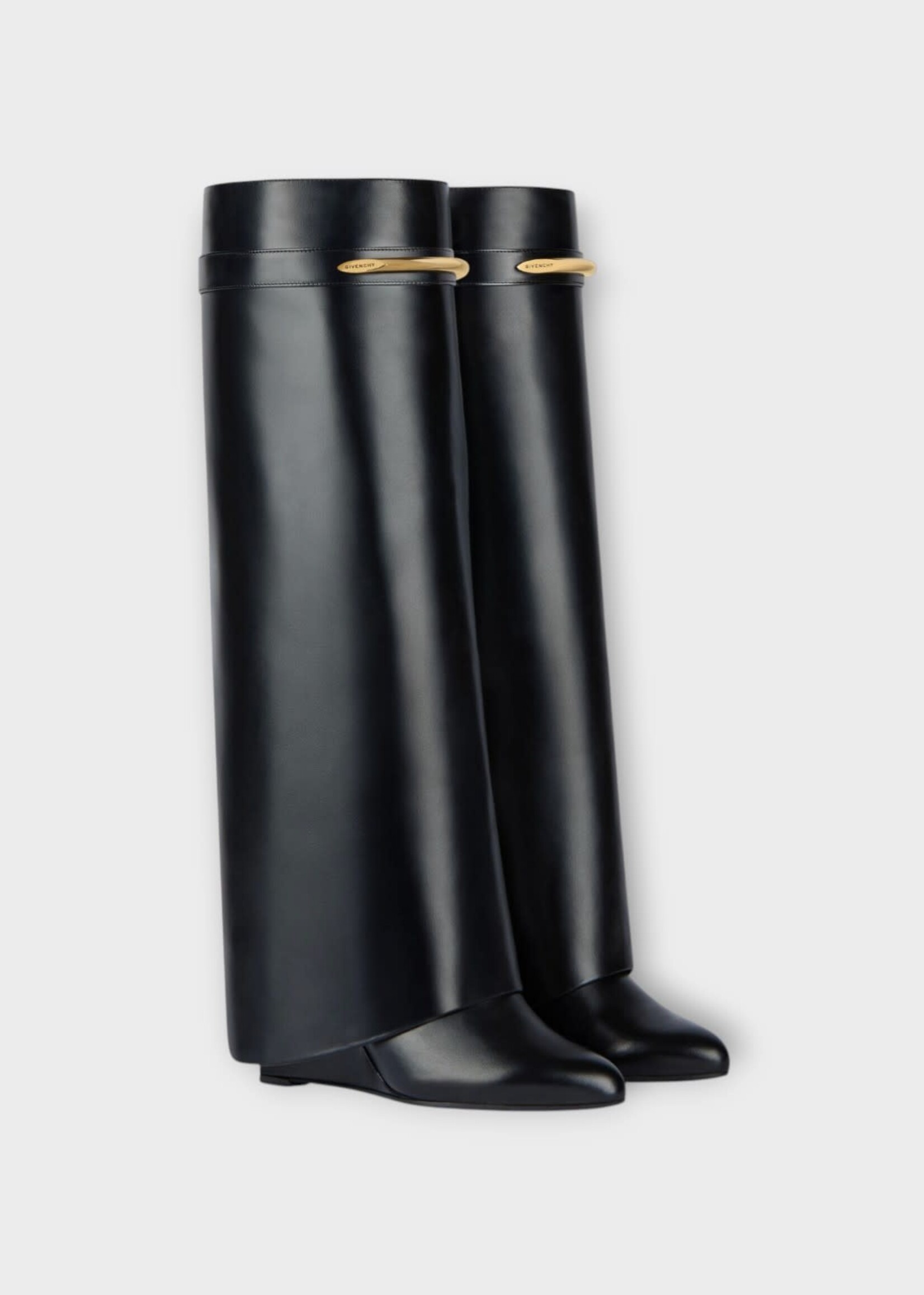 Givenchy Givenchy Heels, Black, Leather Shark Pinch High Boots 95Mm in Black