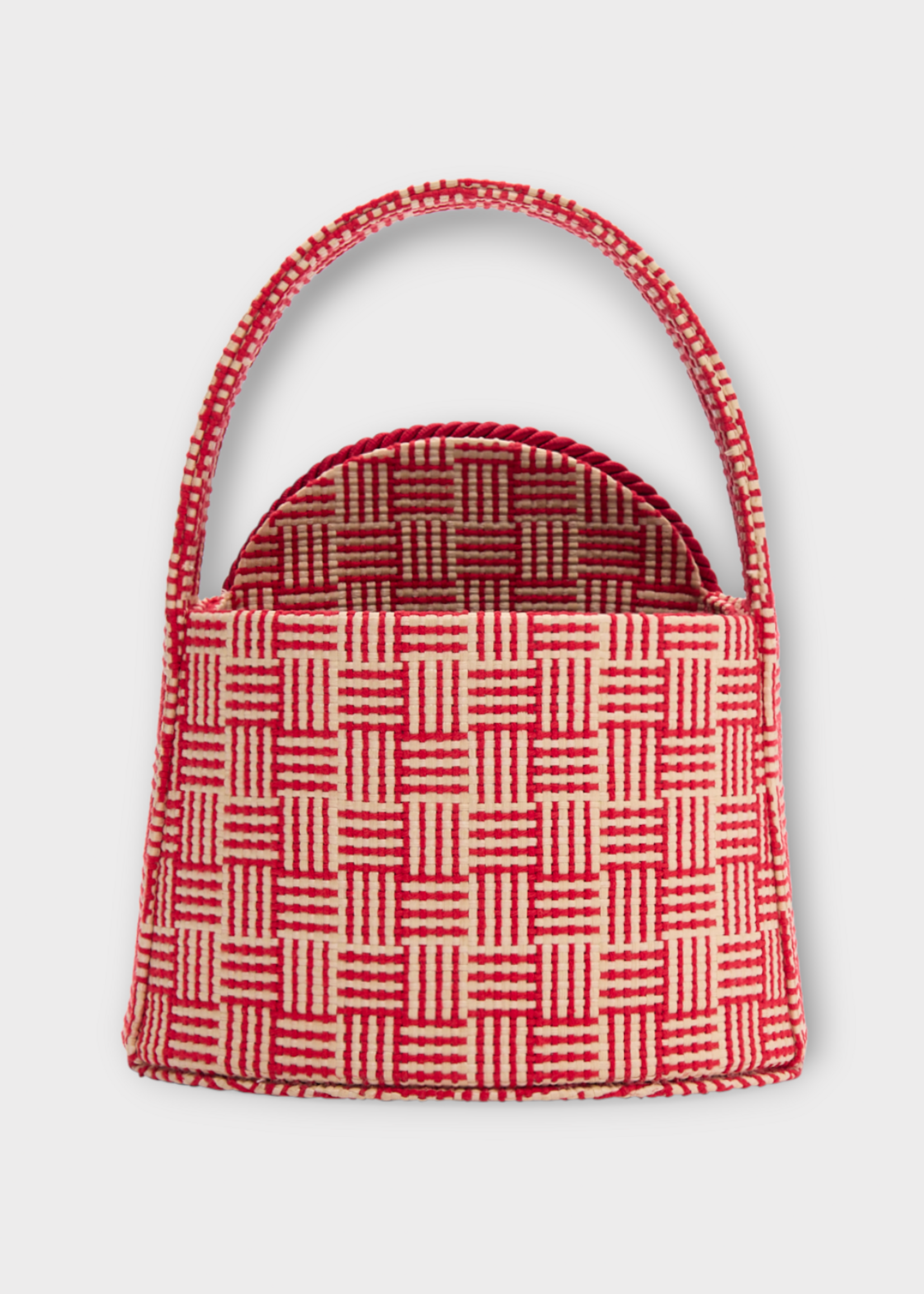 Destree Destree Bag, Multi, Gunther Small Straw Passementerie Cross-Body Bag in Natural & Red