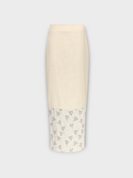 Destree Destree Skirt, Beige, Mila Duo Pencil Midi Skirt in Warm Grey