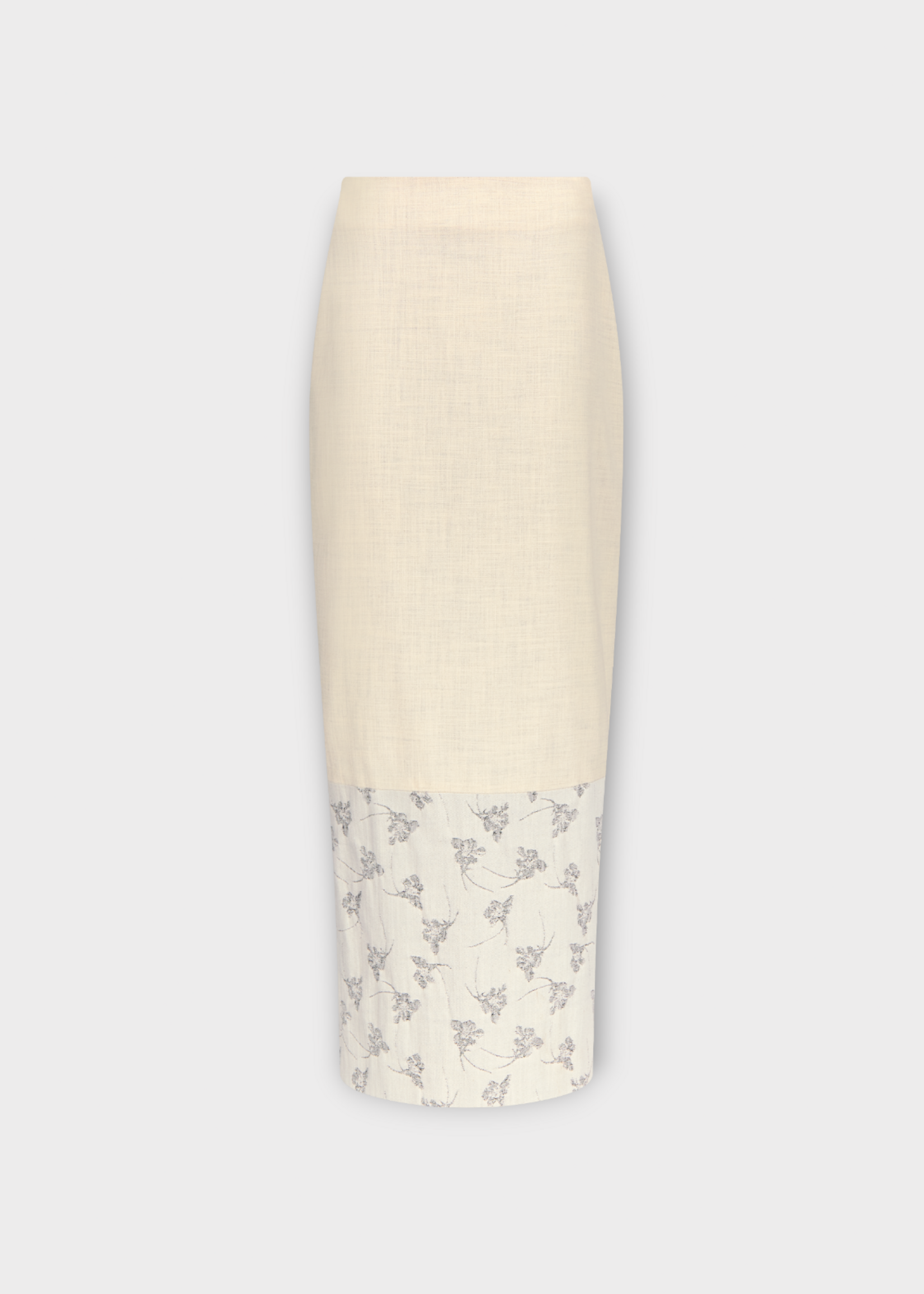 Destree Destree Skirt, Beige, Mila Duo Pencil Midi Skirt in Warm Grey