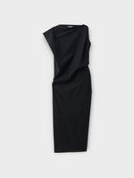 Jacquemus Jacquemus Dress, Black, La Robe Drap Cotton Sleeveless Midi Dress In Black