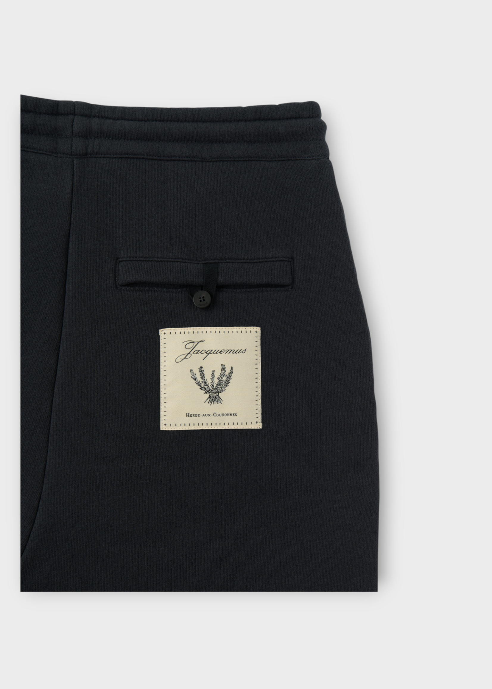 Jacquemus Jacquemus Trousers, Navy, Le Jogging Torneo Cotton Wide Leg Relaxed Fit Pants In Dark Navy w/ Rosemary Label