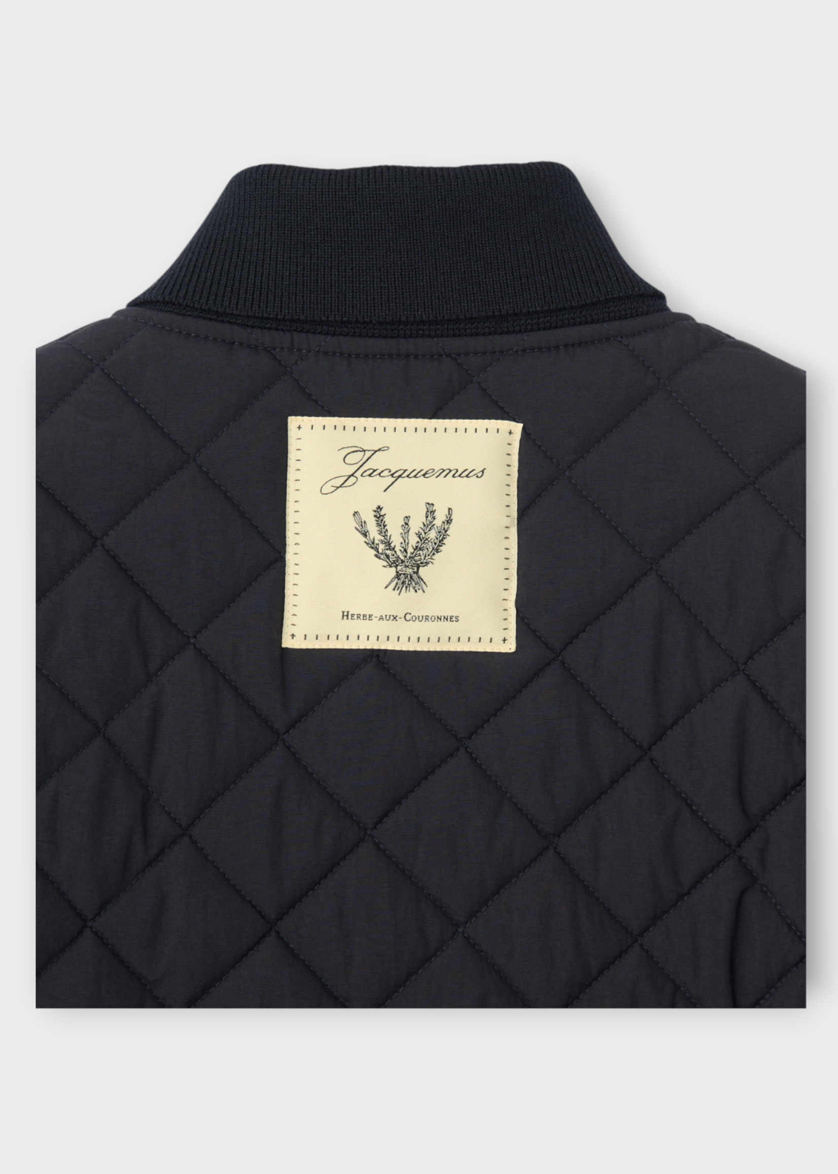 Jacquemus Jacquemus Jacket, Navy, Le Blouson Bastide Quilted Nylon Jacket In Dark Navy w/ Back Rosemary Label