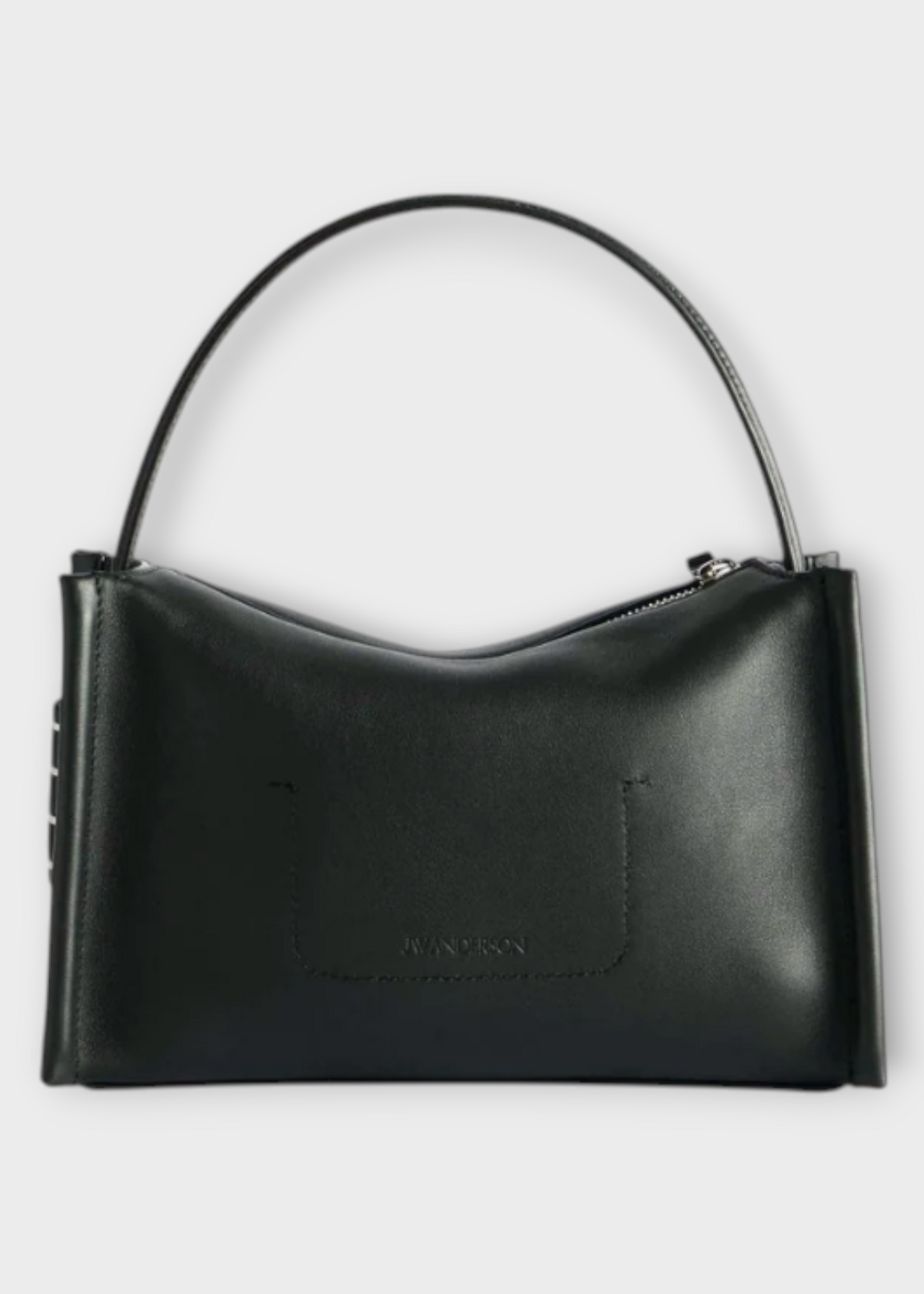 J.W. Anderson J.W. Anderson Bag, Black, Calf Leather Small Loafer Top Handle Bag In Black