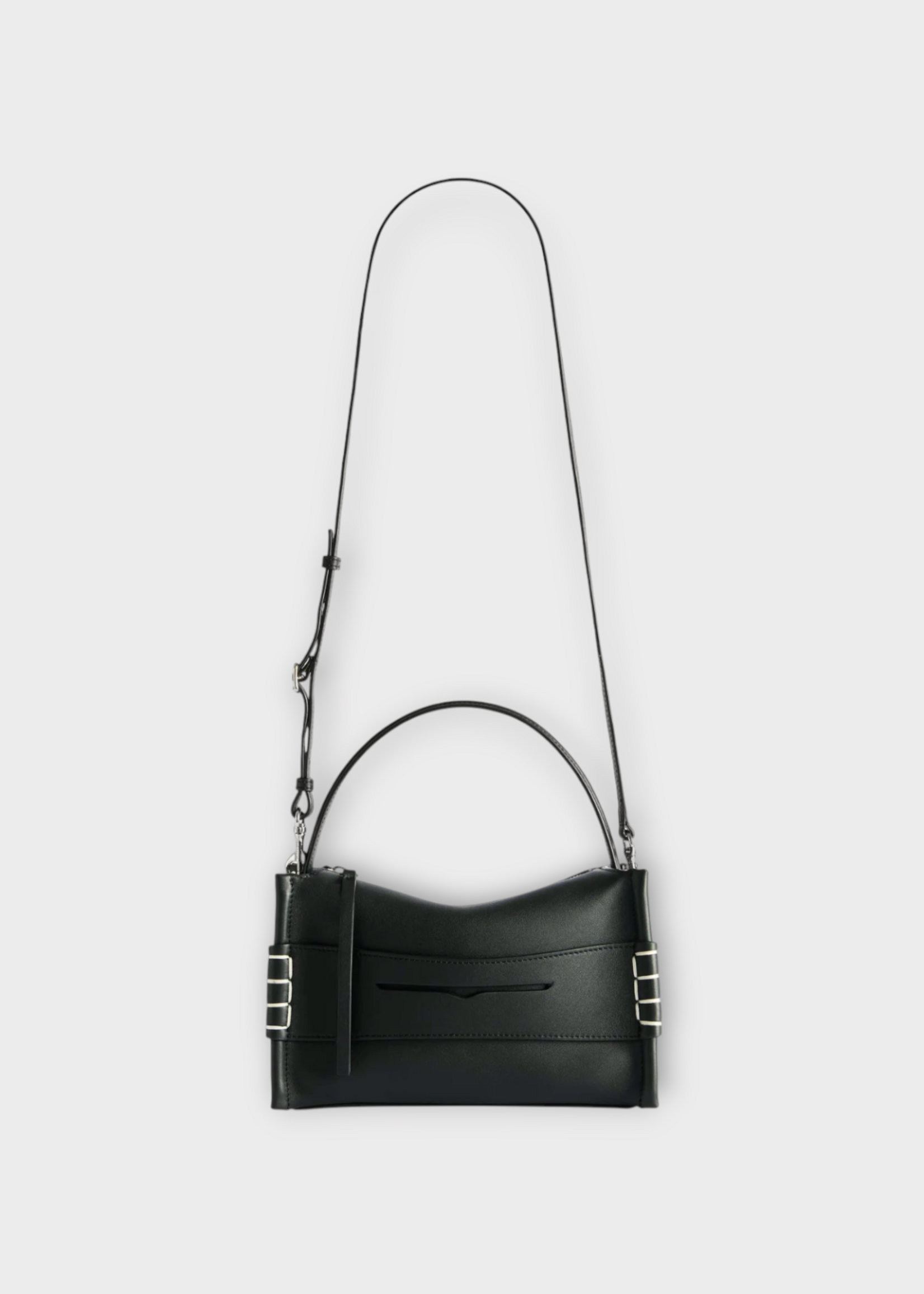 J.W. Anderson J.W. Anderson Bag, Black, Calf Leather Small Loafer Top Handle Bag In Black