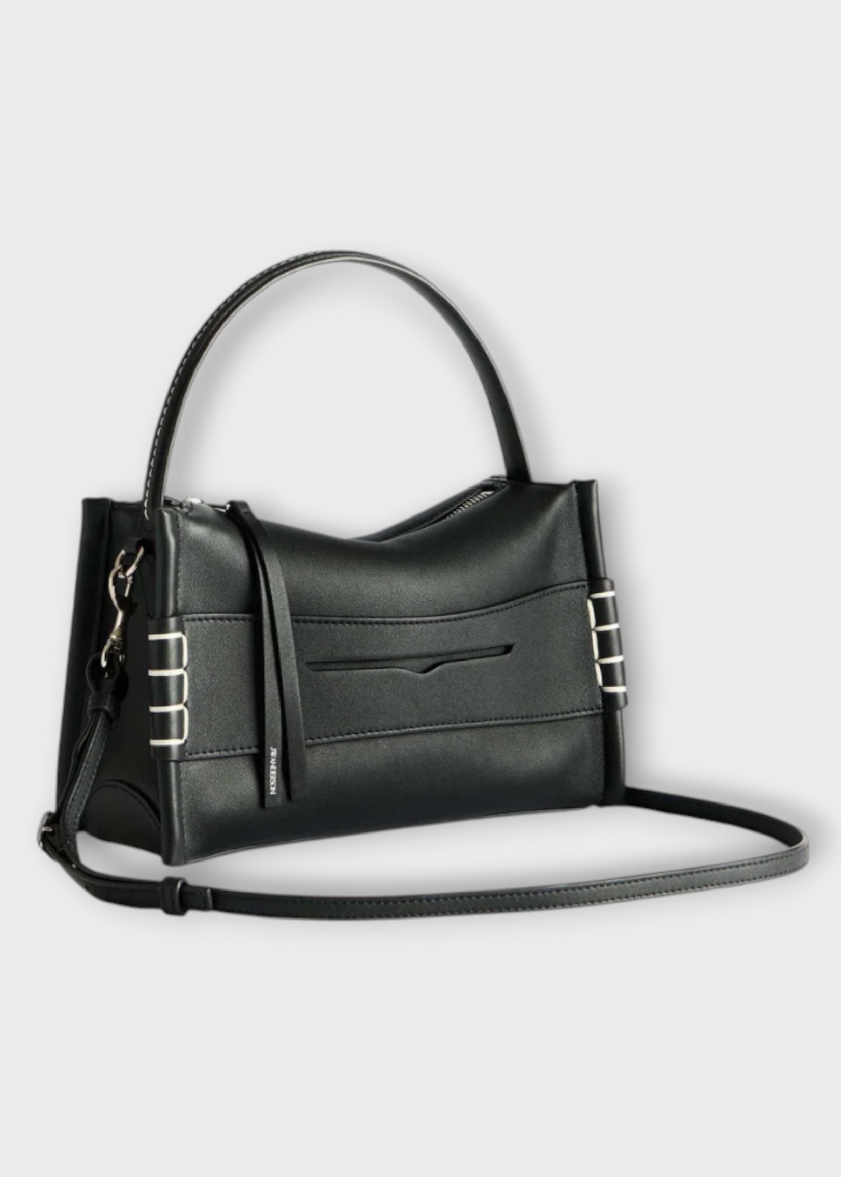 J.W. Anderson J.W. Anderson Bag, Black, Calf Leather Small Loafer Top Handle Bag In Black