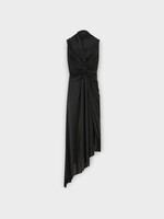 Balenciaga Balenciaga Dress, Black, Light Jersey Sleeveless Asymmetric Twist Detail Dress