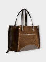 J.W. Anderson J.W. Anderson Bag, Brown, Calf Suede Loafer Cabas Top Handles Bag In Brown