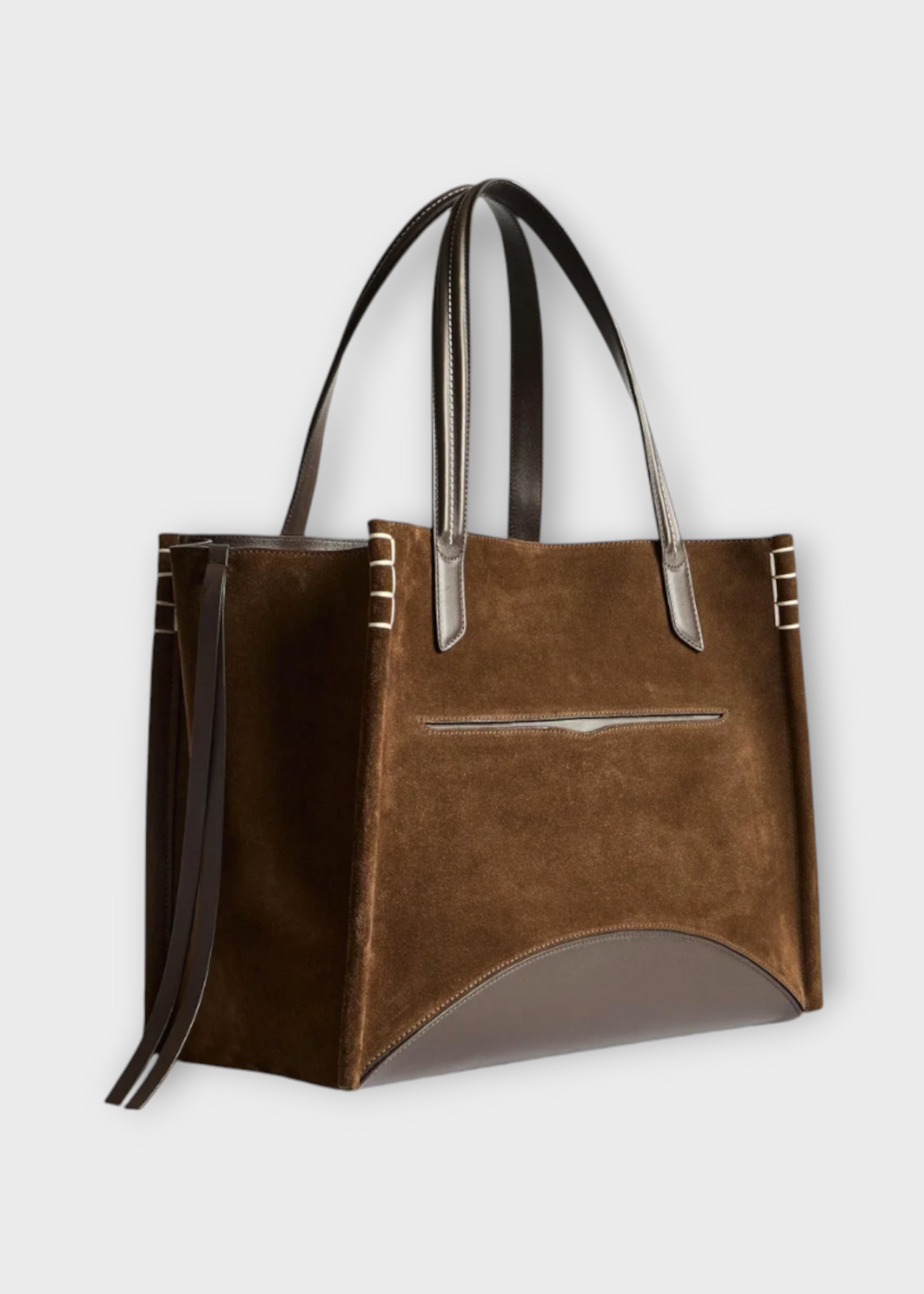 J.W. Anderson J.W. Anderson Bag, Brown, Calf Suede Loafer Cabas Top Handles Bag In Brown