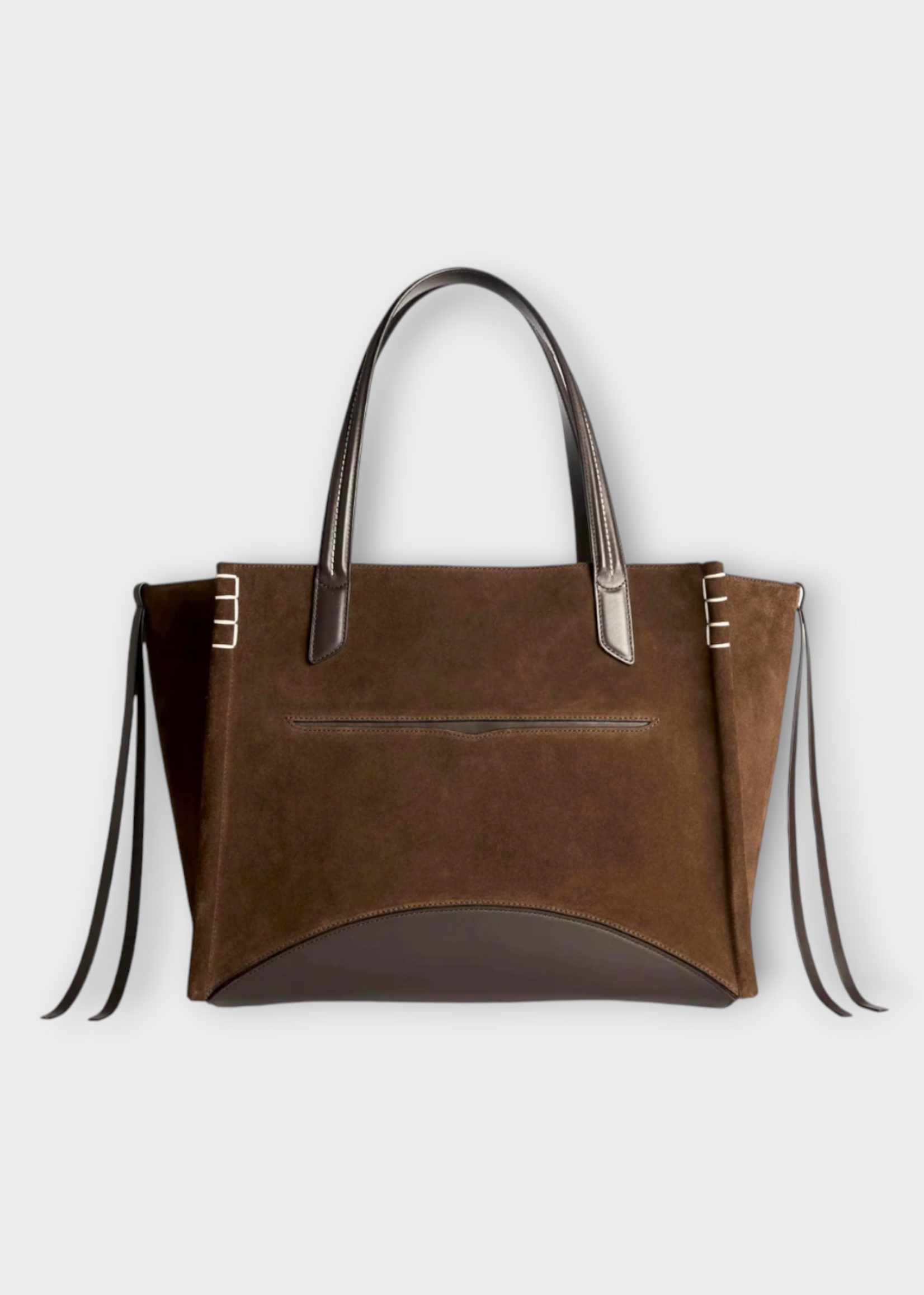 J.W. Anderson J.W. Anderson Bag, Brown, Calf Suede Loafer Cabas Top Handles Bag In Brown