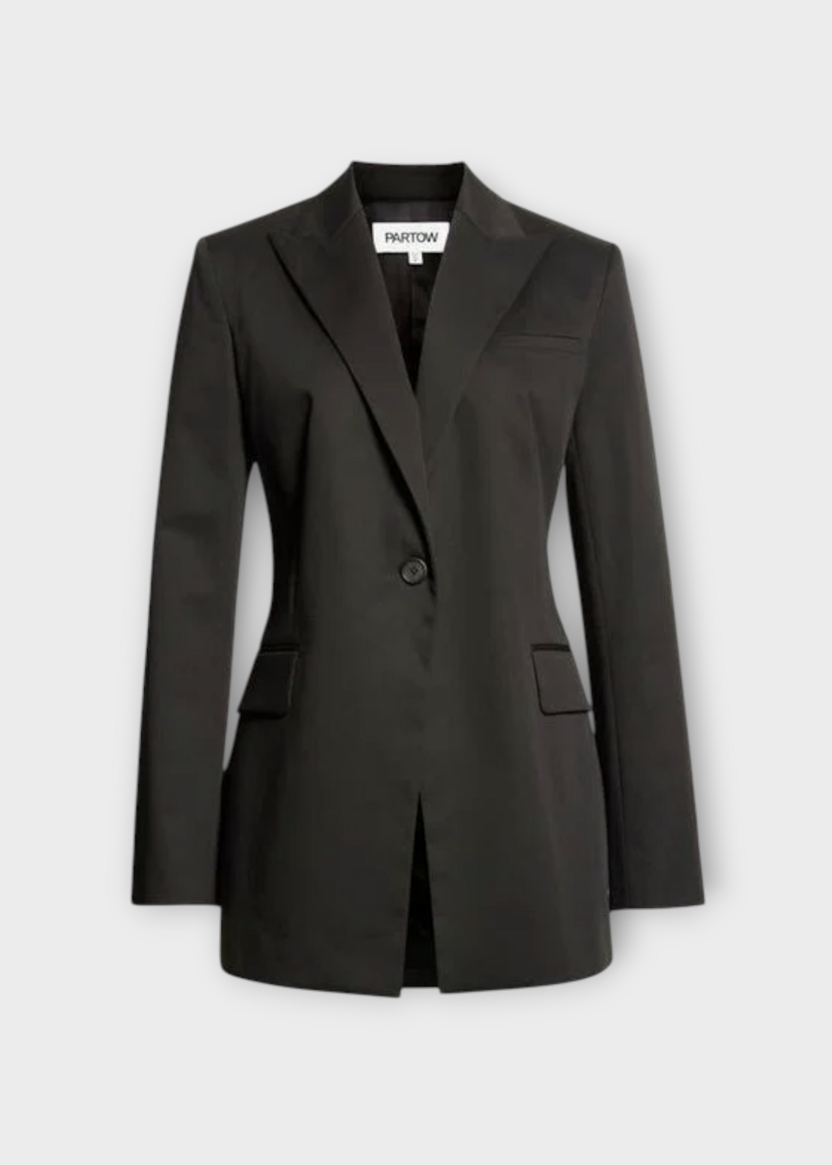 Partow Partow Jacket, Black, Bow Jacket Silk Blend Single Breasted Blazer