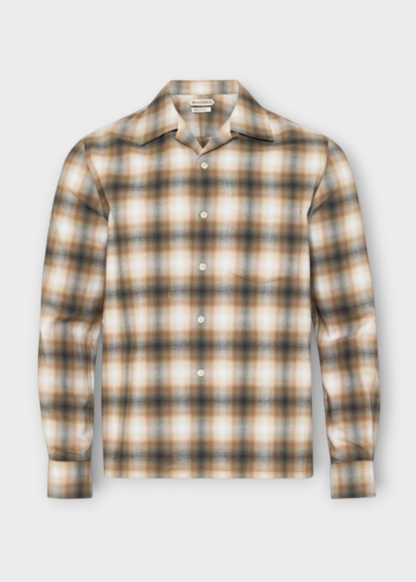 J.W. Anderson J.W.Anderson Shirt, Biscuit, Check Shirt Gradient Check Flannel In Biscuit