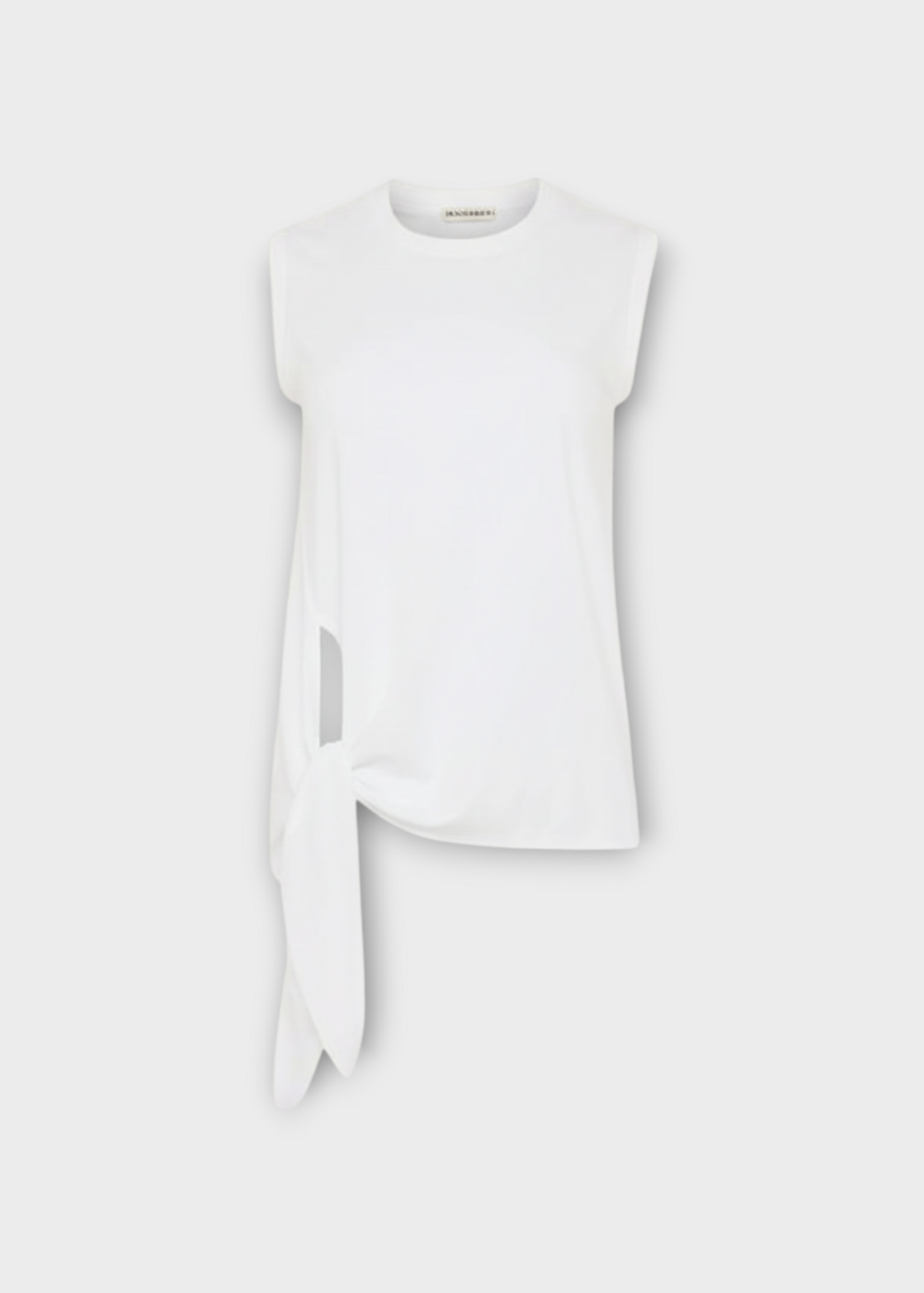J.W. Anderson J.W.Anderson Top, White, Cotton Tank Top In White w/ Hem Knot Detail