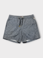 Orlebar Brown Orlebar Brown Swimwear, Print, Bulldog Drawcord Carnival Swim Trunks In Black & White w/ Night Iris Print