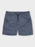Orlebar Brown Orlebar Brown Swimwear, Print, Bulldog Drawcord Pettola Swim Trunks In Blue w/ Night Iris Print