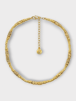 Goossens Goossens Necklace, Gold, Ariane 24K Gold Pleated Chain Necklace In Gold