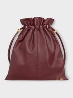 Celine Celine Bag, Brown, Small Crystal Lambskin Pouch In Syrah