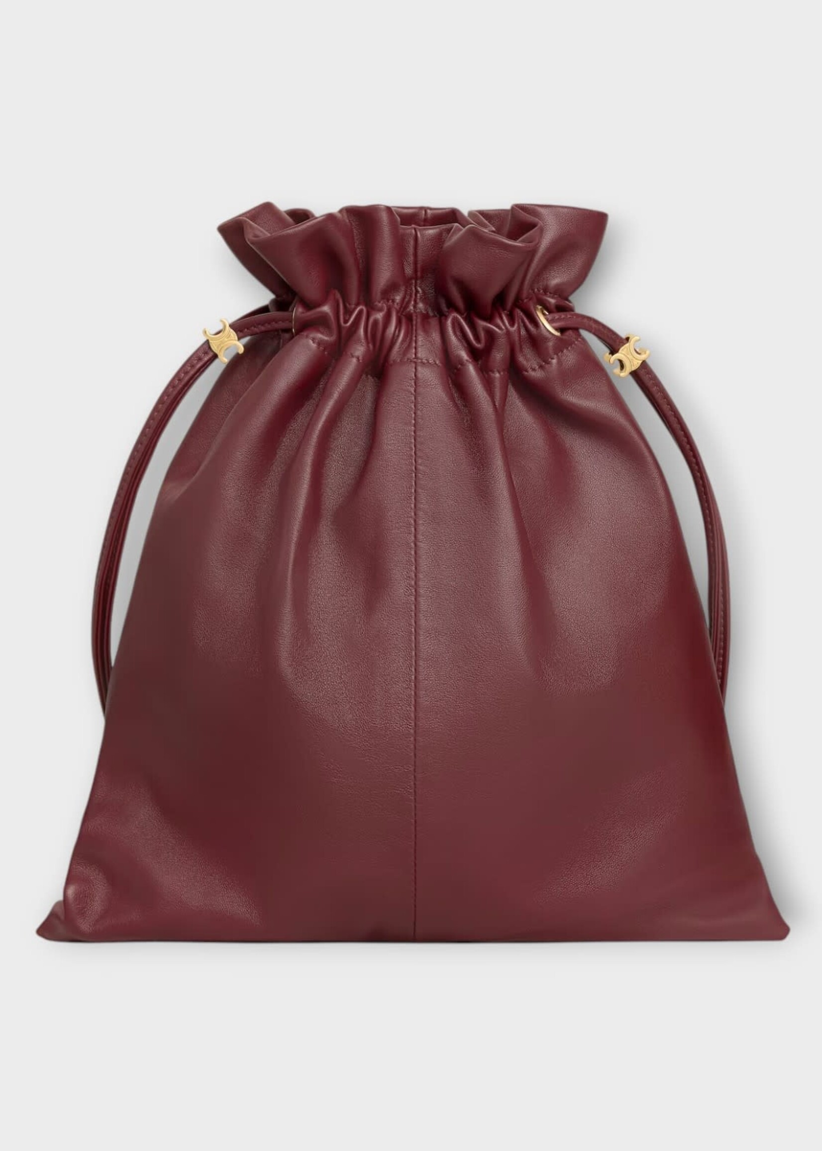 Celine Celine Bag, Brown, Small Crystal Lambskin Pouch In Syrah